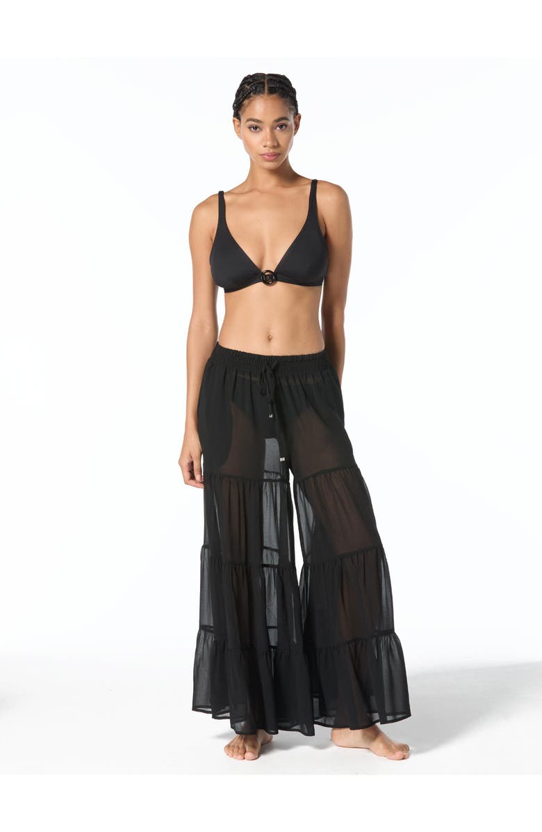 MICHAEL Michael Kors Solids Cover Up Pant Swim, Main, color, Black