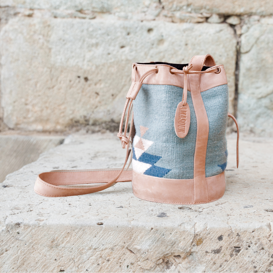 Amasouk Canto del Rio Cinched Bucket Bag, Alternate, color, Blue
