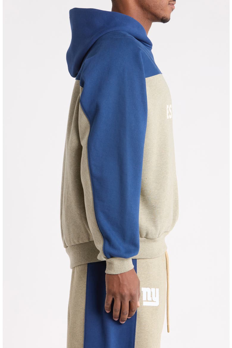 New York Giants 90s Relaxed Colorblock Hoodie, Alternate, color, SEAL HEATHER/ ESTATE BLUE