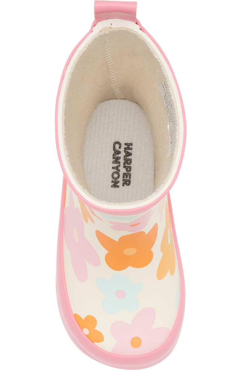 Harper Canyon Kids' Audra Flower Rain Boot, Alternate, color, Pink Floral