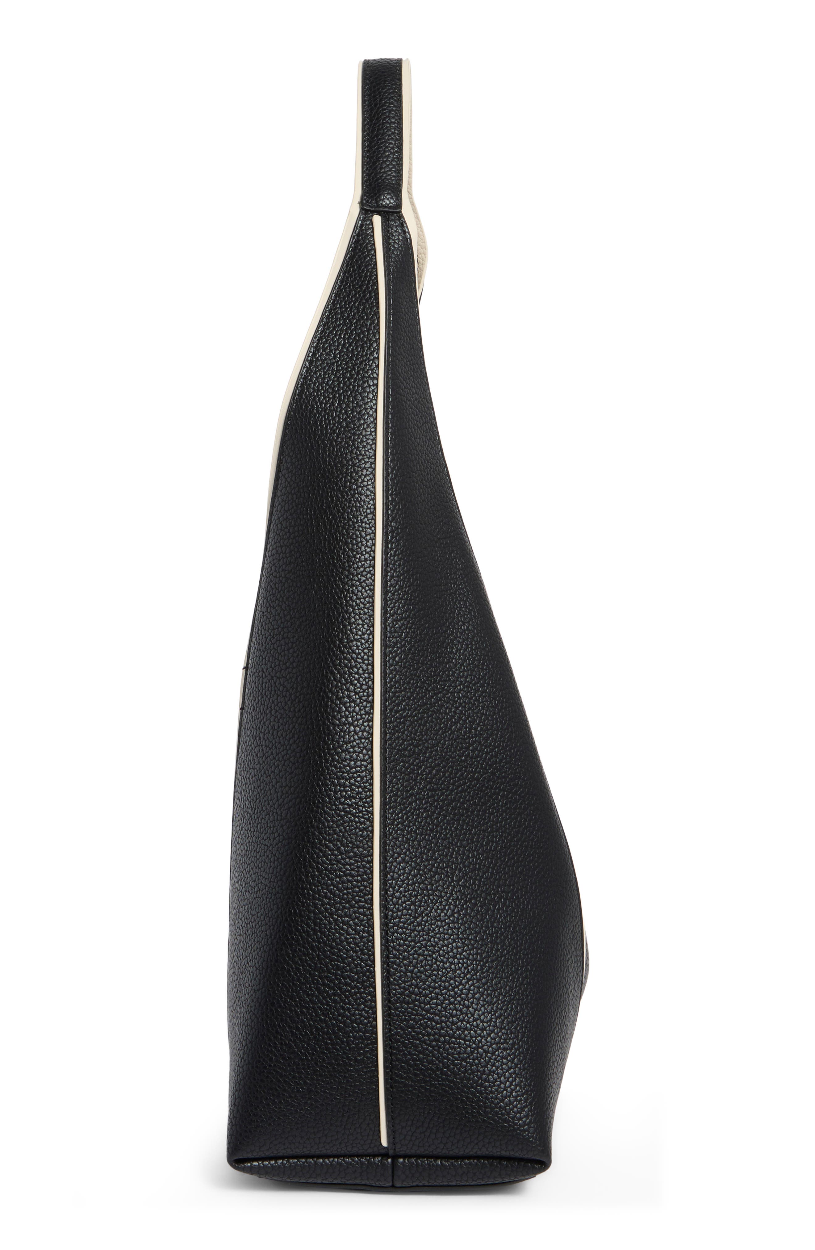 Alesia Faux Leather Hobo Bag, Alternate, color, BLACK