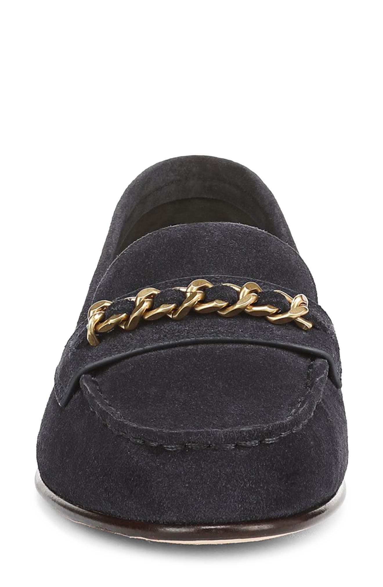 Veronica Beard Penny Chain Loafer, Alternate, color, Navy
