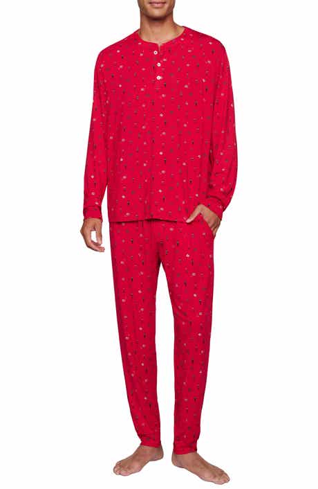 Eberjey Henry Print Jersey Long Pajamas