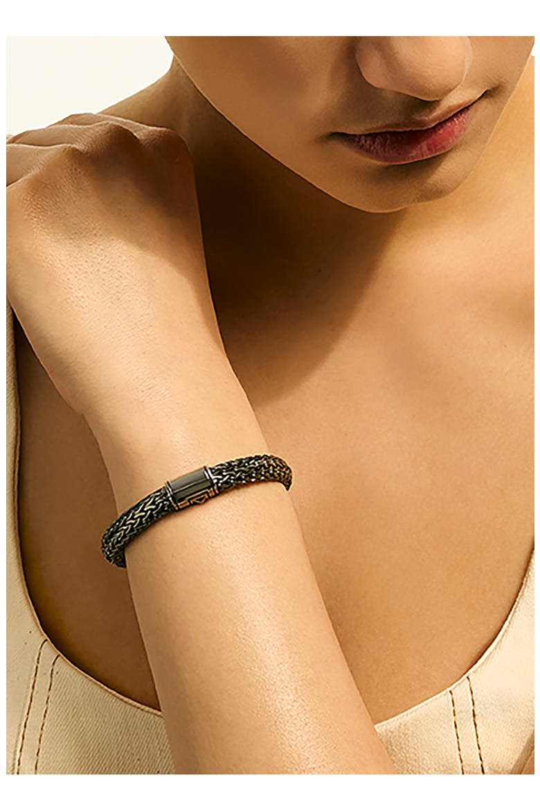 Icon Bracelet, 7.5mm, Alternate, color, DARKENED SILVER