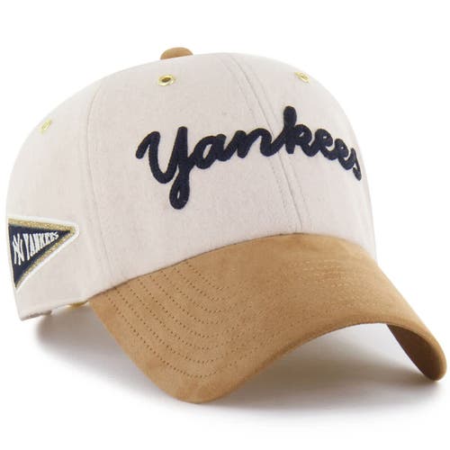 Stoney Clover Lane X '47 Men's '47 x Stoney Clover Lane Natural/Tan New York Yankees Script Charm Clean Up Adjustable Hat at Nordstrom
