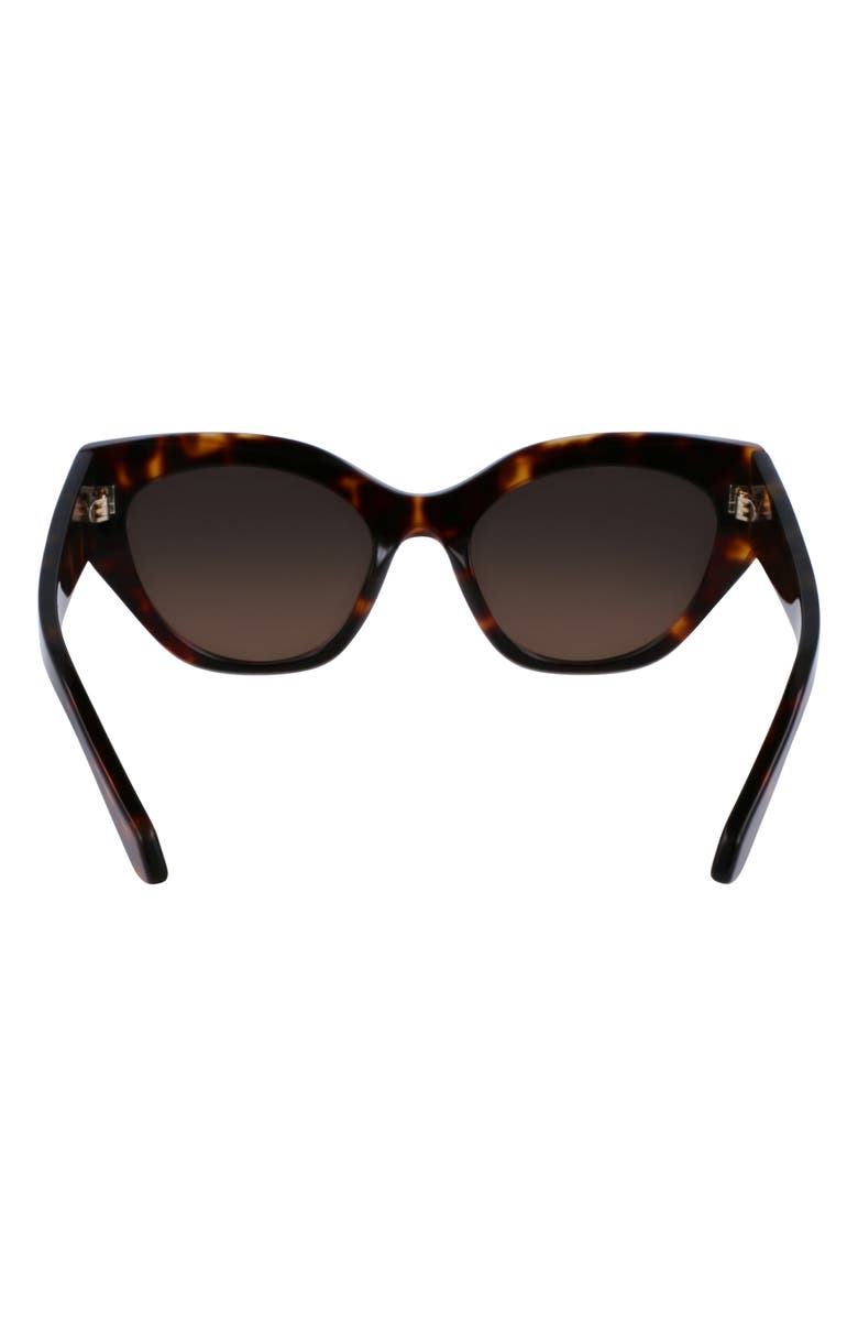 FERRAGAMO Classic Logo Tea Cup 55mm Cat Eye Sunglasses, Alternate, color, Dark Tortoise