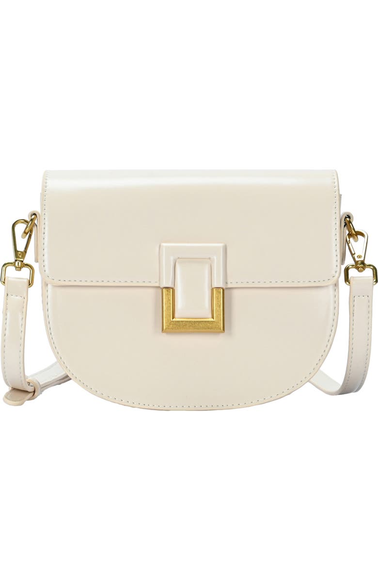 MMS Design Studio Square Buckle Crossbody Bag, Main, color, Bone