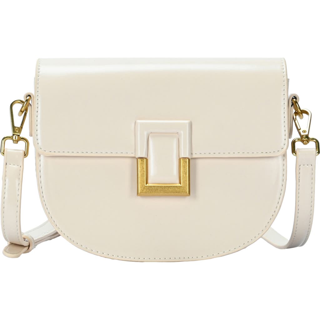 Mms Design Studio Square Buckle Crossbody Bag In Bone