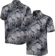Tommy Bahama Men's Tommy Bahama Black Las Vegas Raiders Coast Luminescent Fronds Camp IslandZone Button-Up Shirt