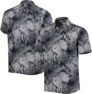 Tommy Bahama Men's Tommy Bahama Black Las Vegas Raiders Coast Luminescent Fronds Camp IslandZone Button-Up Shirt