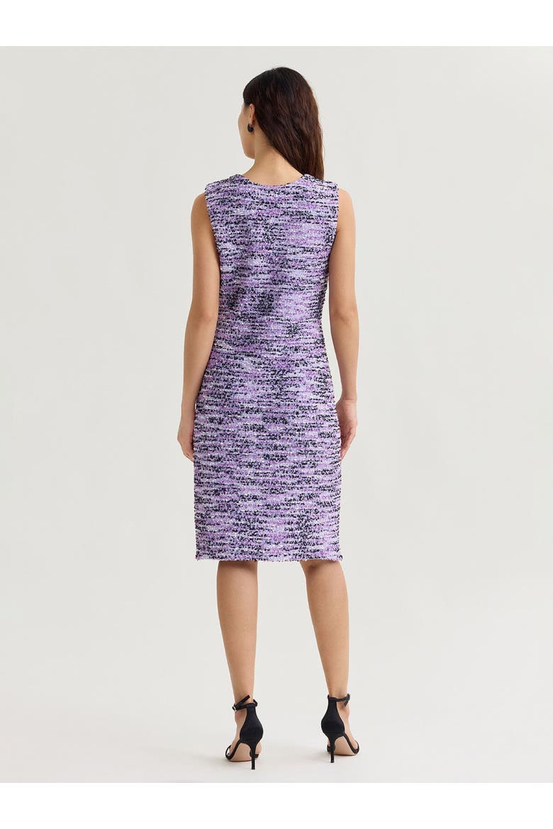 Sleeveless Eyelash Ribbon Knit Sheath Dress, Alternate, color, Hushed Lavender