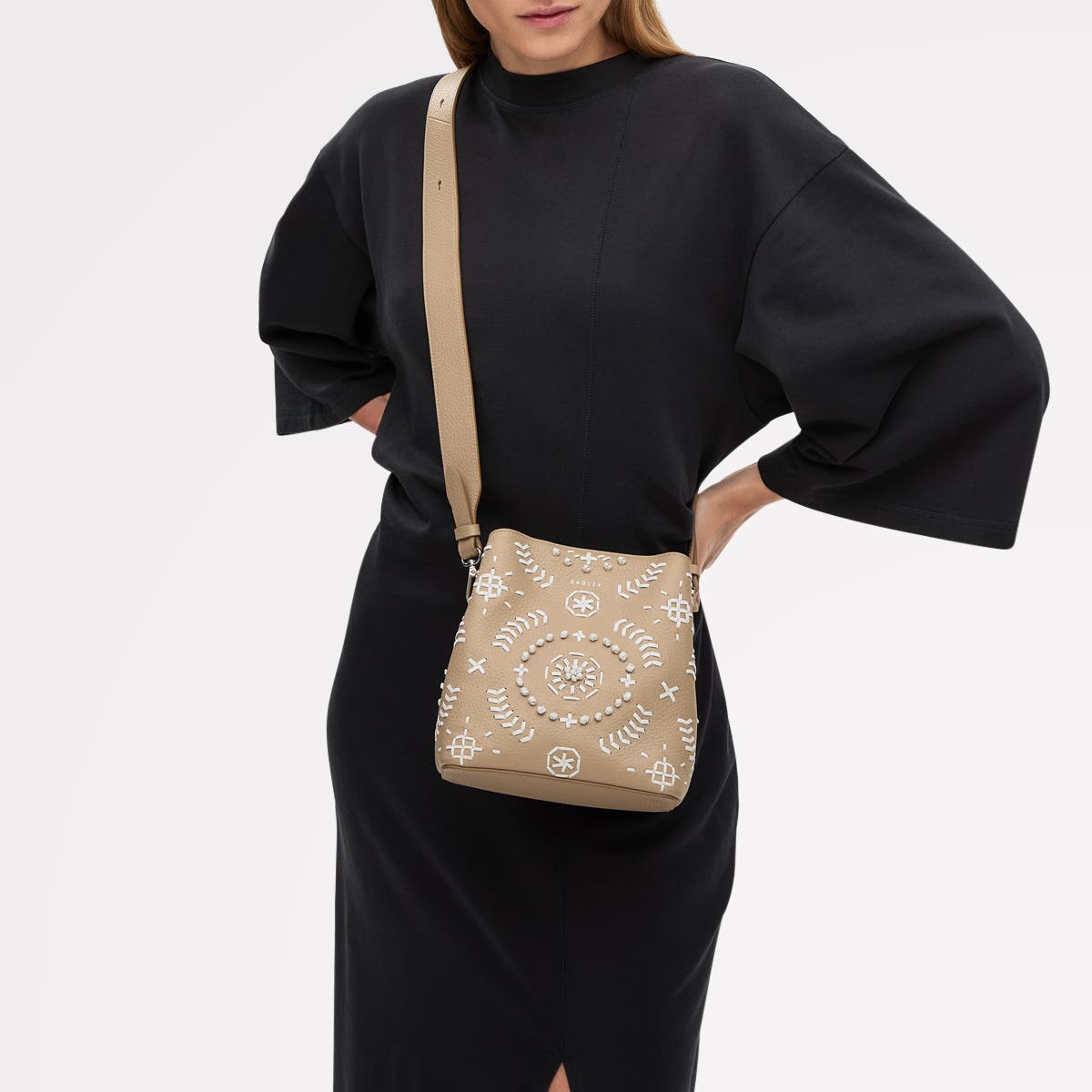 Radley Dukes Place - Broder Small Compartment Crossbody Bag, Alternate, color, Stone