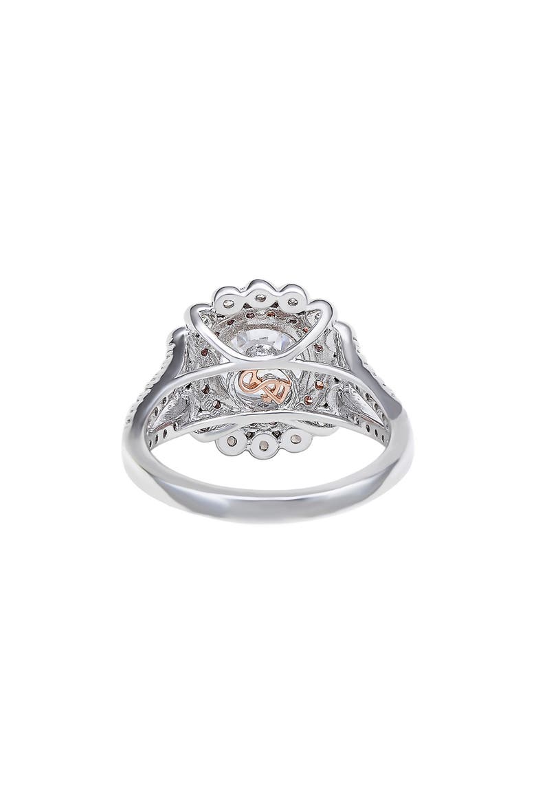 Cubic Zirconia Engagement Ring, Alternate, color, PINK