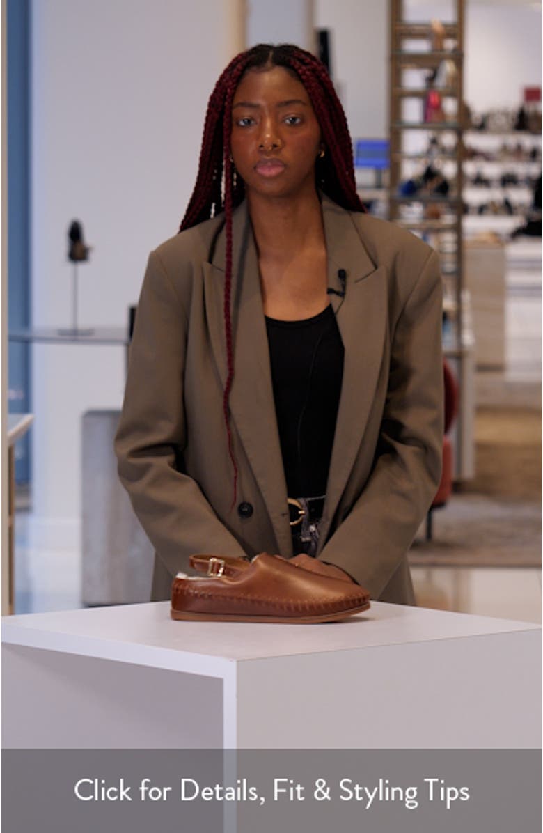 Freddy Fur Lined Slingback Flat, sales video thumbnail