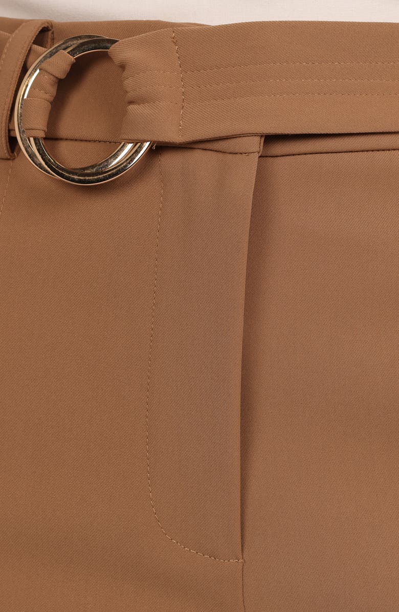 Petal & Pup Elaine O-Ring Belted Wide Leg Pants, Alternate, color, Mocha