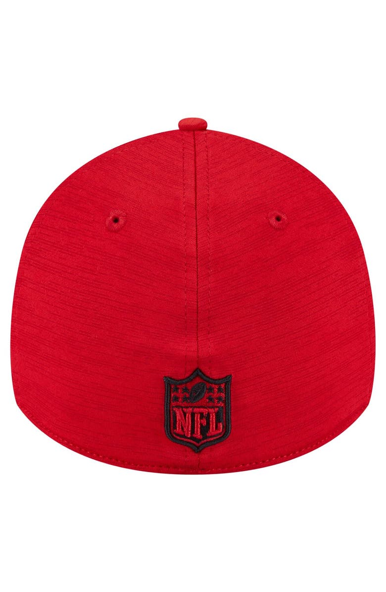 New Era Men's New Era Scarlet San Francisco 49ers Stripes 39THIRTY Flex Hat, Alternate, color, Scarlet
