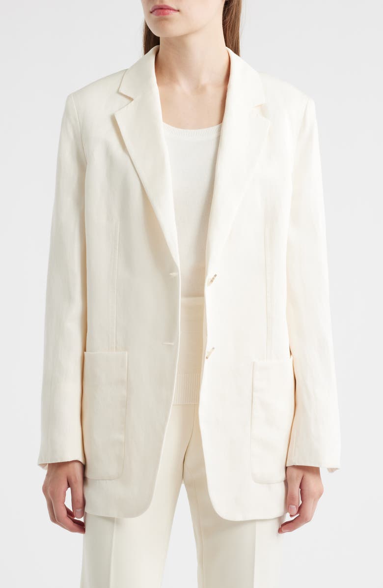 BOSS Janka Longline Blazer, Alternate, color, Soft Cream