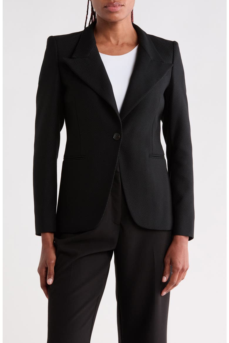 Manon Single Breasted Blazer, Main, color, BLACK