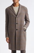 Boglioli Houndstooth Check Wool, Cashmere & Silk Double Cloth Long Coat
