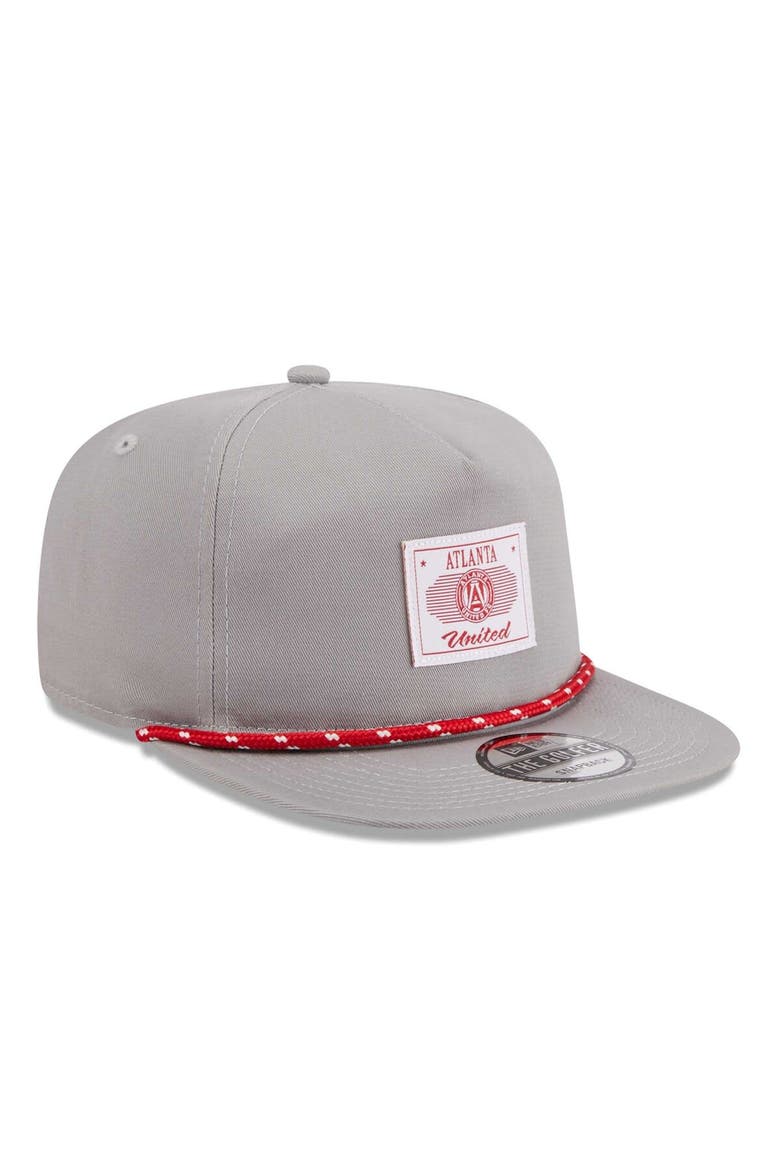 Men's New Era  Gray Atlanta United FC Established Patch 9FORTY A-Frame Trucker Adjustable Hat, Alternate, color, Gray