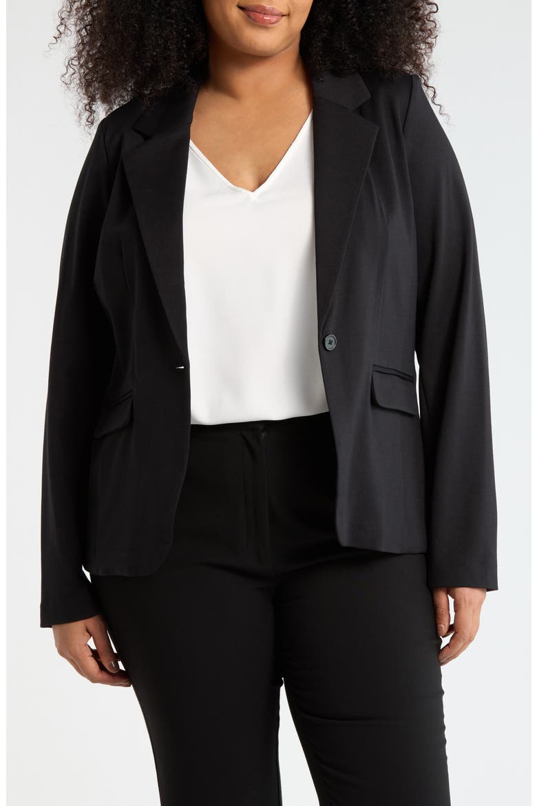 Essential Ponte Blazer, Main, color, BLACK
