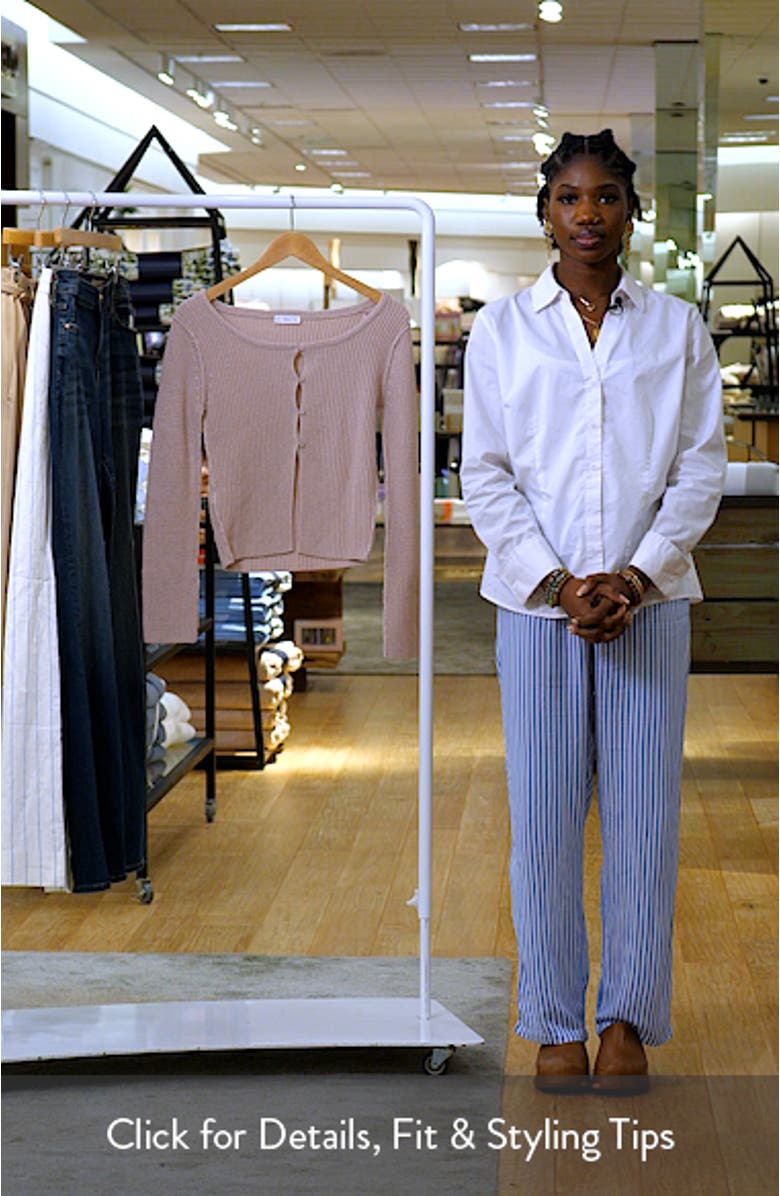 Cotton Blend Button-Up Cardigan, sales video thumbnail