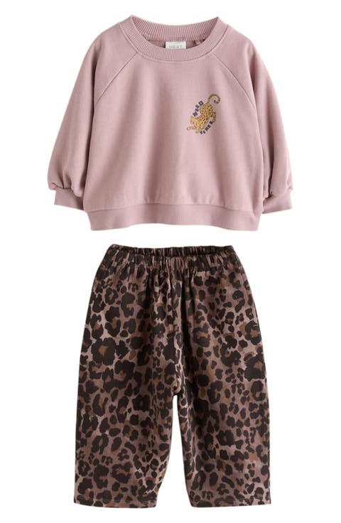 Kids' Slogan Sweatshirt & Pants Set