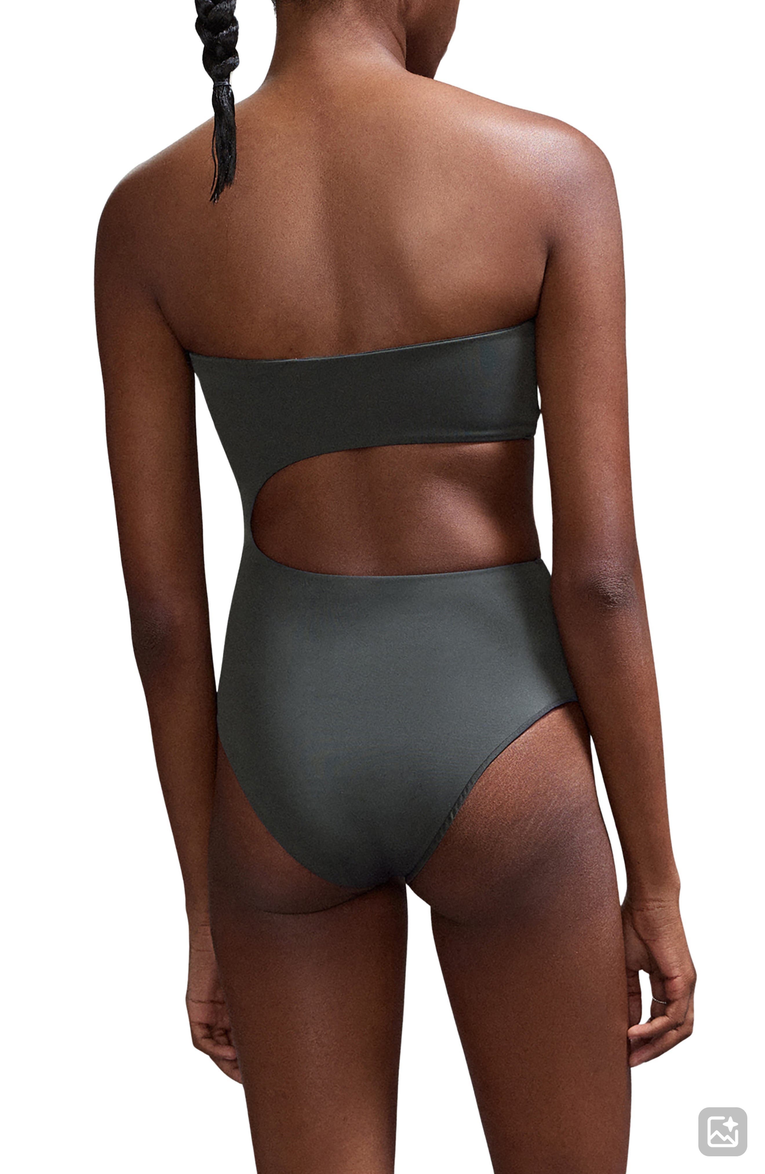 Studded Asymmetrical Cutout One Piece Swimsuit (Women) | Nordstrom