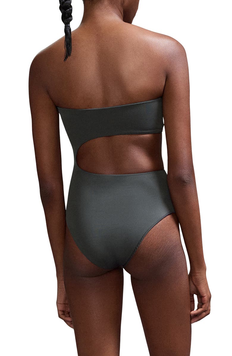 MANGO TEEN Studded Asymmetrical Cutout One Piece Swimsuit, Alternate, color,