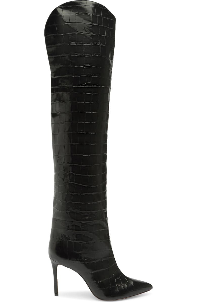 Schutz Maryana Croc Embossed Over the Knee Boot, Alternate, color,