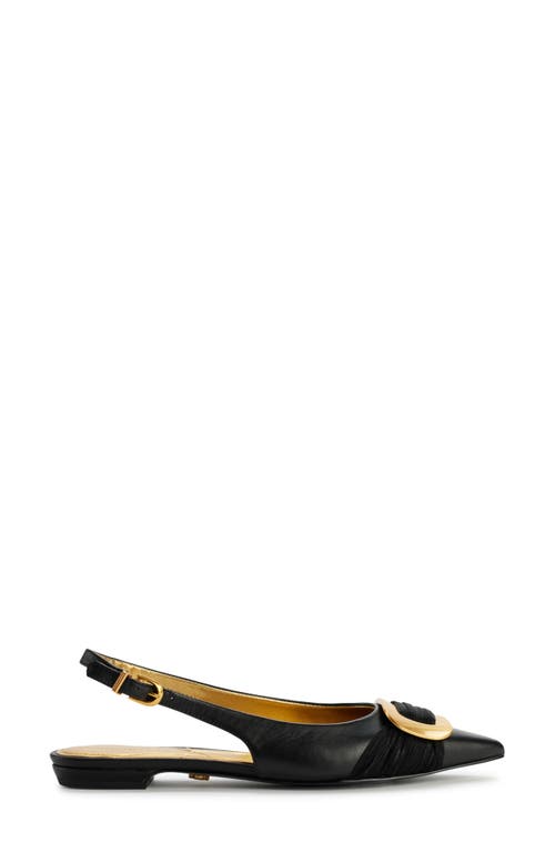 Donna Karan Perilynn Pointed Toe Slingback Flat In Black
