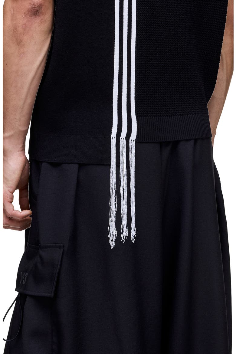 GFX 3-Stripes Decconstructed Sweater Vest, Alternate, color, BLACK