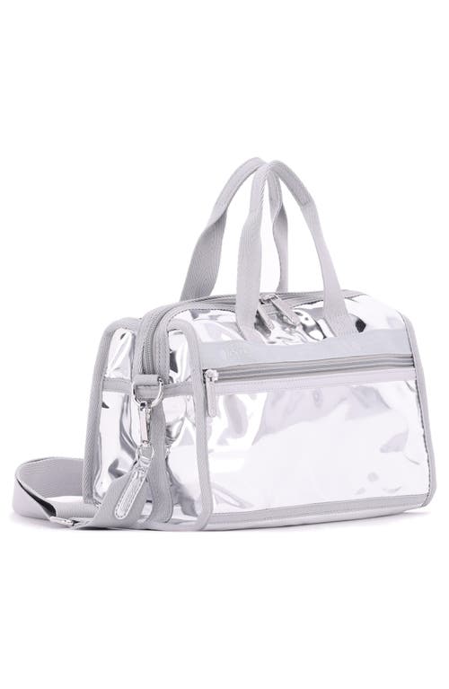 Lesportsac Mir Mini Metallic Duffle Bag In Silver