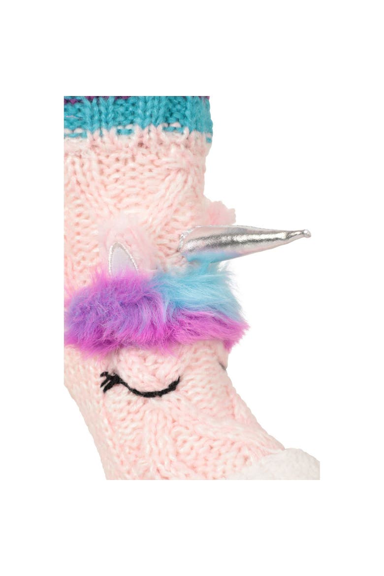 Childrens/Kids Unicorn Slip Resistant Socks, Alternate, color, Pink and Blue