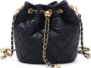Adornia Cushion Quilt Drawstring Bucket Bag