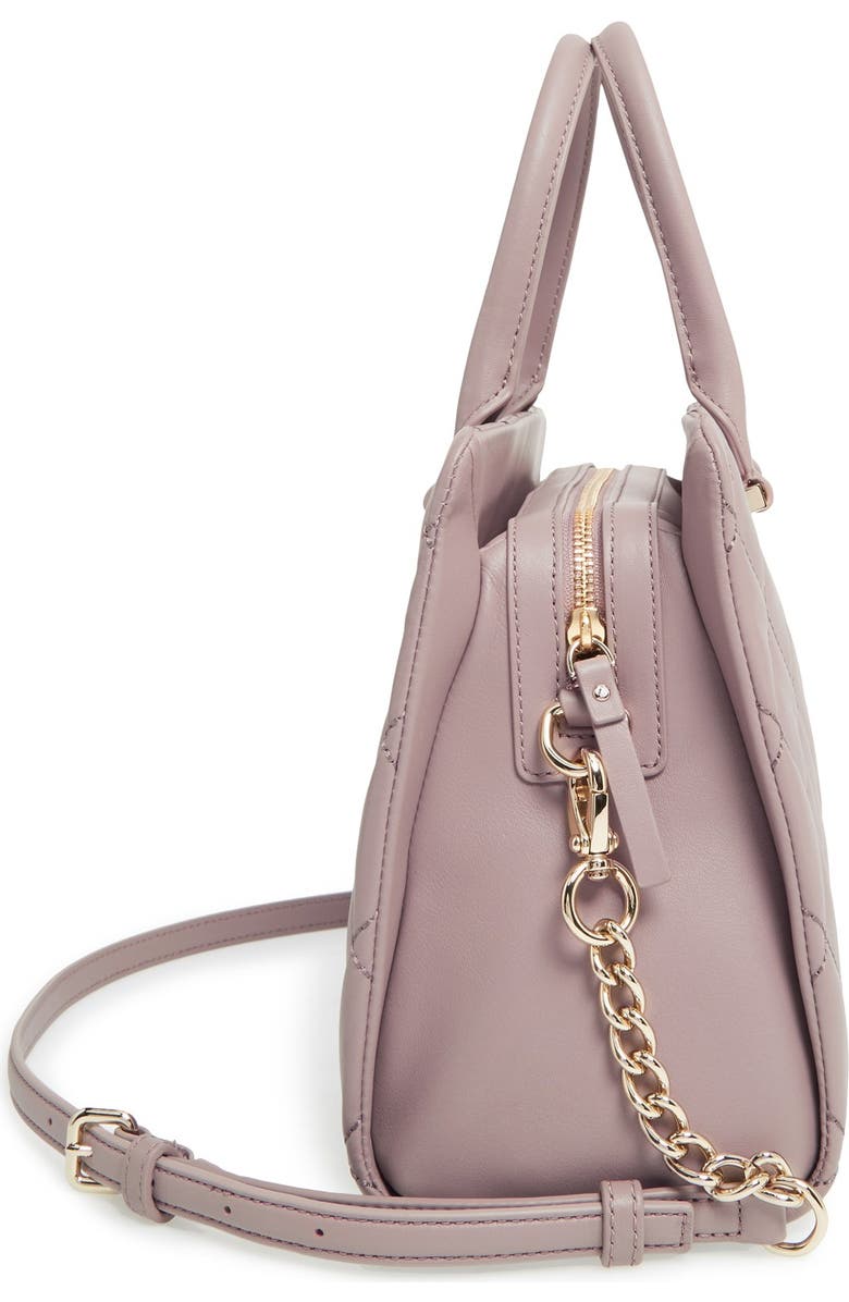 Kate Spade New York emerson place - olivera quilted leather satchel, Alternate, color, Porcini