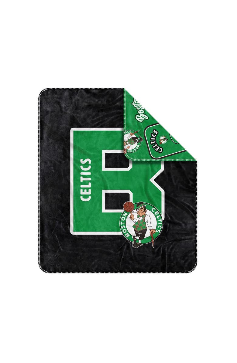 LOGO BRANDS Boston Celtics 50" x 60" Dream Weave Throw Blanket, Alternate, color, Kelly Green