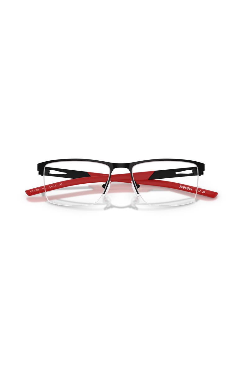 Scuderia Ferrari 54mm Rectangle optical glasses, Alternate, color, Black