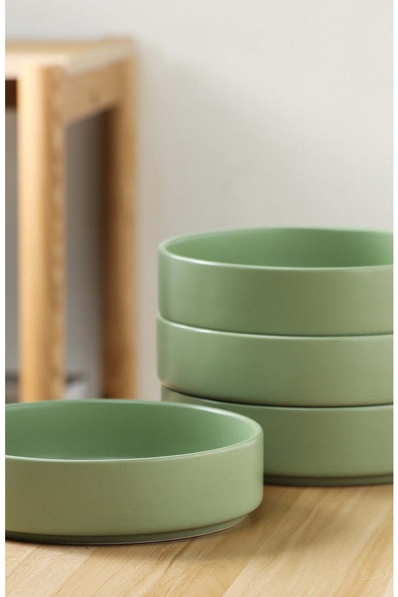 Stella Porcelain 6-Piece Pasta Bowl Set, Alternate, color, Pastel Orange