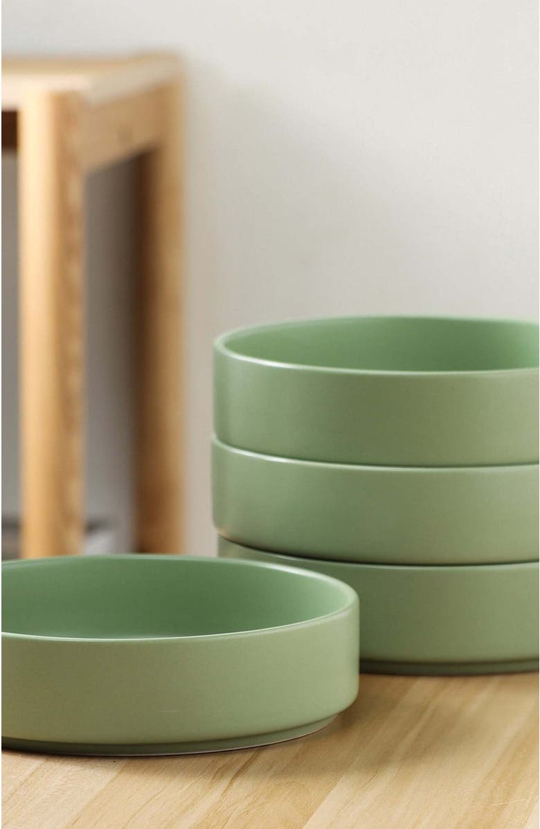 Stone Lain Stella Porcelain 6-Piece Pasta Bowl Set, Alternate, color, Peach