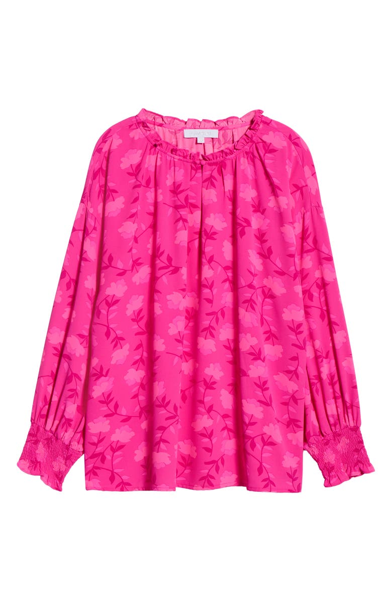 SUGARLIPS Clever Floral Print Top, Alternate, color, Fuchsia-Multi