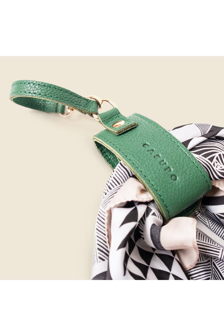 Leather Scarf Holder, Alternate, color, Green