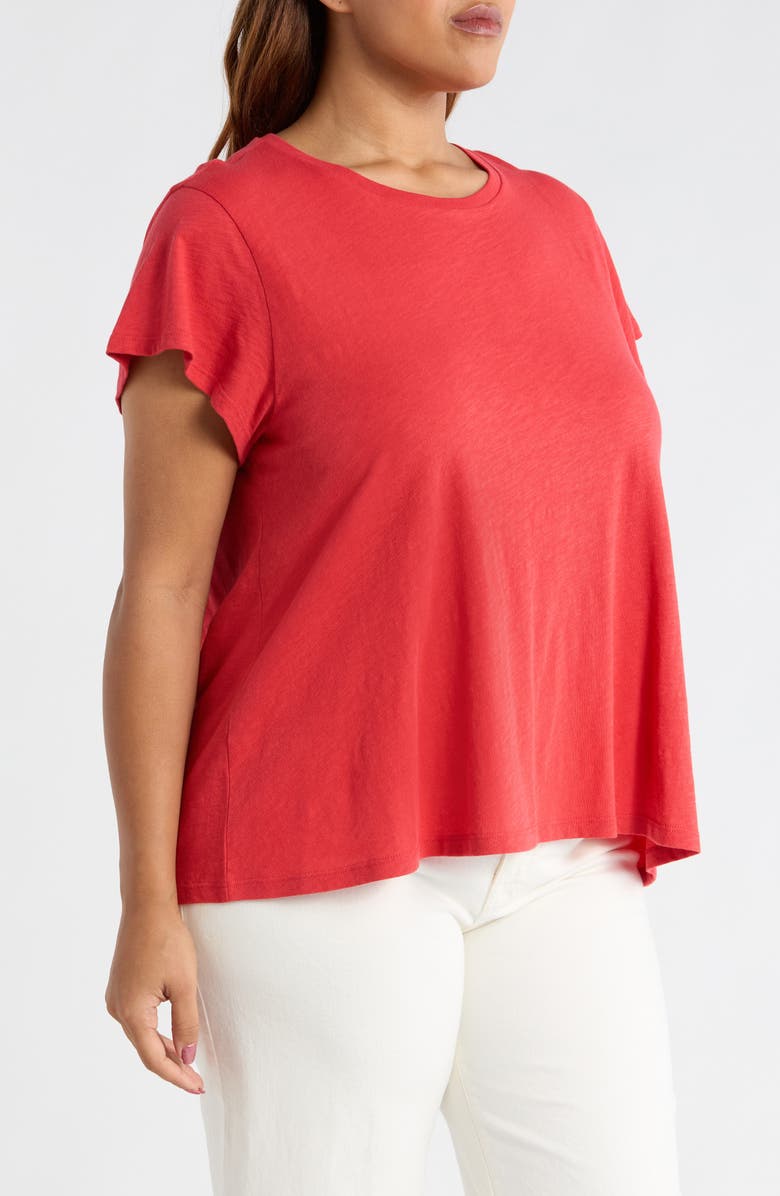 Eileen Fisher Crewneck Organic Cotton T-Shirt, Alternate, color, Grenadine