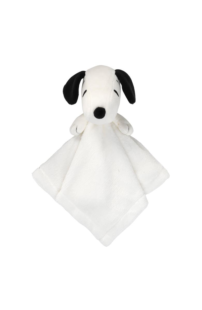 Lambs & Ivy Snoopy Plush Security Blanket/Lovey & Door Pillow Gift Set, Alternate, color, White
