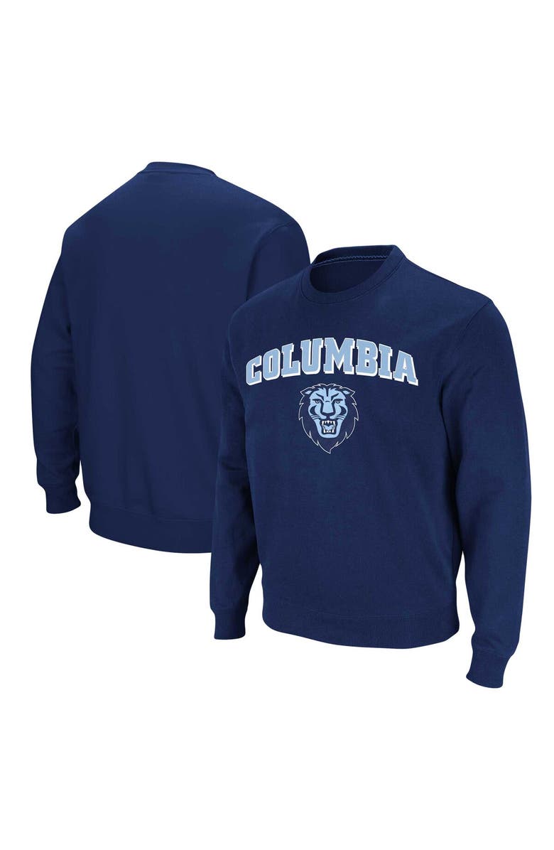 COLOSSEUM Men's Colosseum Navy Columbia University Arch & Logo Pullover Sweatshirt, Main, color, Navy