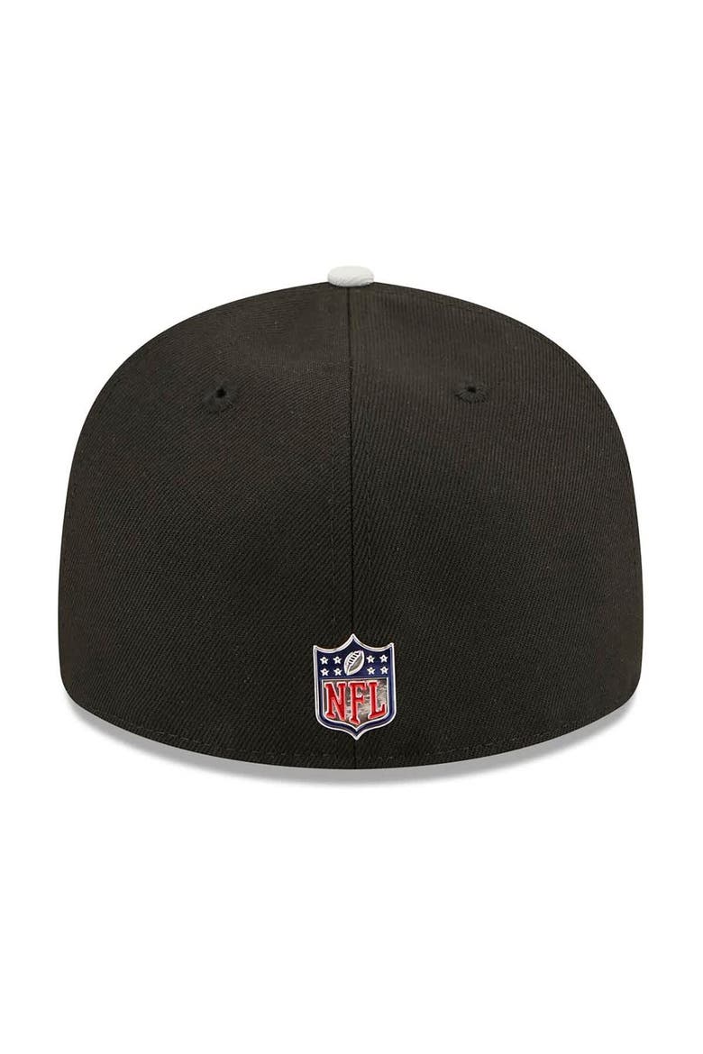 Men's New Era  Black/Silver Las Vegas Raiders 2026 NFL Draft Pre-Curved 59FIFTY Fitted Hat, Alternate, color, Black