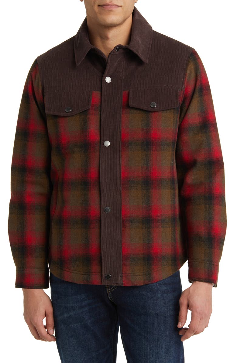 Pendleton Timberline Plaid Wool Blend Shirt Jacket, Alternate, color, 