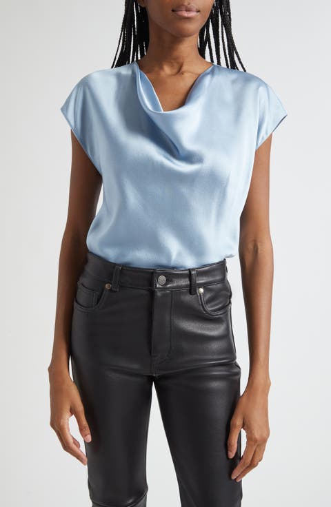 Cowl Neck Silk Blouse