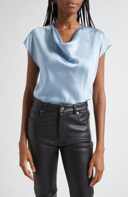 Vince Cowl Neck Silk Blouse