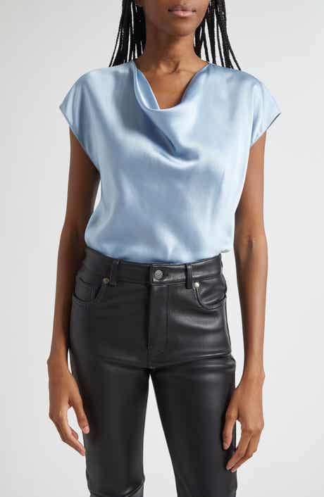 Cowl Neck Silk Blouse